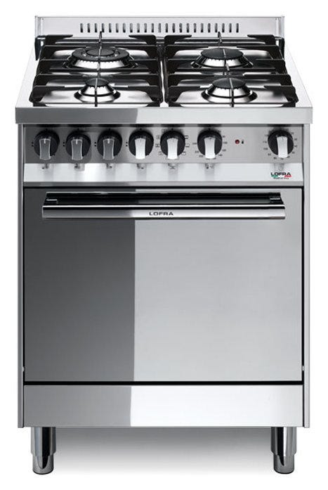 Lofra M66MF/C Maxima Cucina da accosto cm. 60 x 60 - inox 4 fuochi + 1 forno elettrico