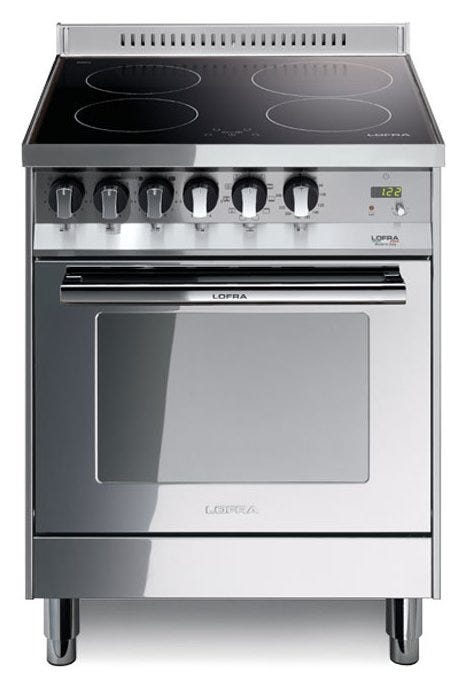 Lofra PL66MFT/4I Maxima Cucina da accosto cm. 60 x 60 - inox piano a induzione + 1 forno elettrico