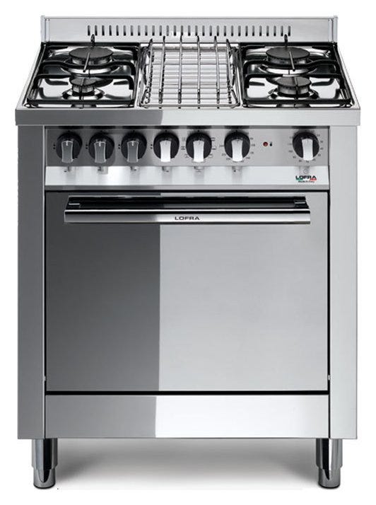 Lofra M75MF Maxima Cucina da accosto cm. 70 x 50 - inox 4 fuochi + 1 forno elettrico