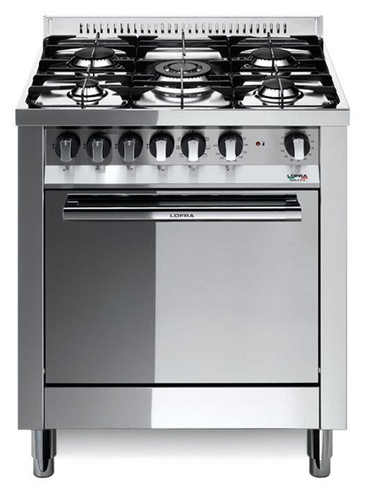 Lofra M76MF/C Maxima Cucina da accosto cm. 70 x 60 - inox 5 fuochi + 1 forno elettrico