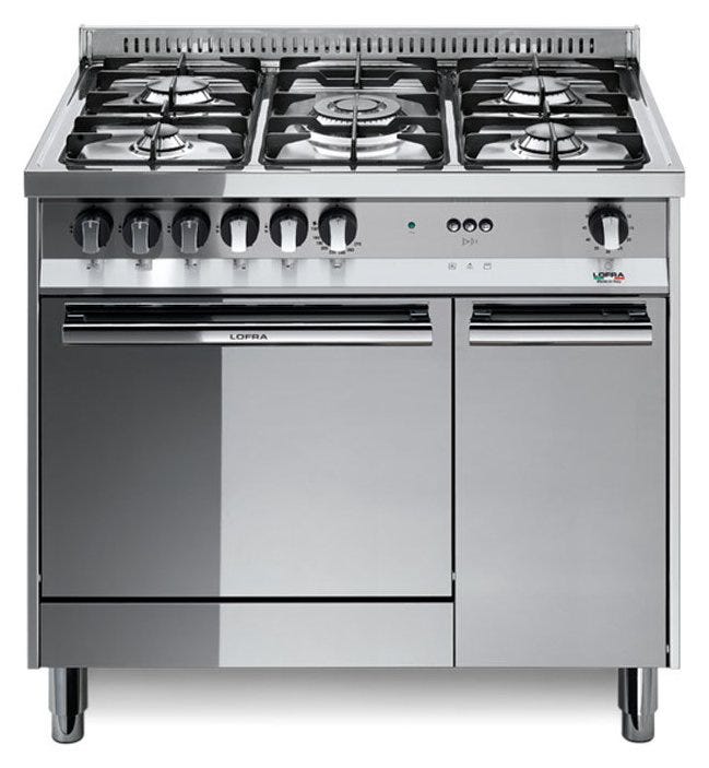 Lofra MR96MF/C Maxima Cucina da accosto cm. 90 x 60 - inox 5 fuochi + 1 forno elettrico