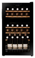 Dunavox FH-30.80 Home-30 Cantina vino, libera installazione, doppia temperatura, 48 cm, 30 bottiglie, vetro nero