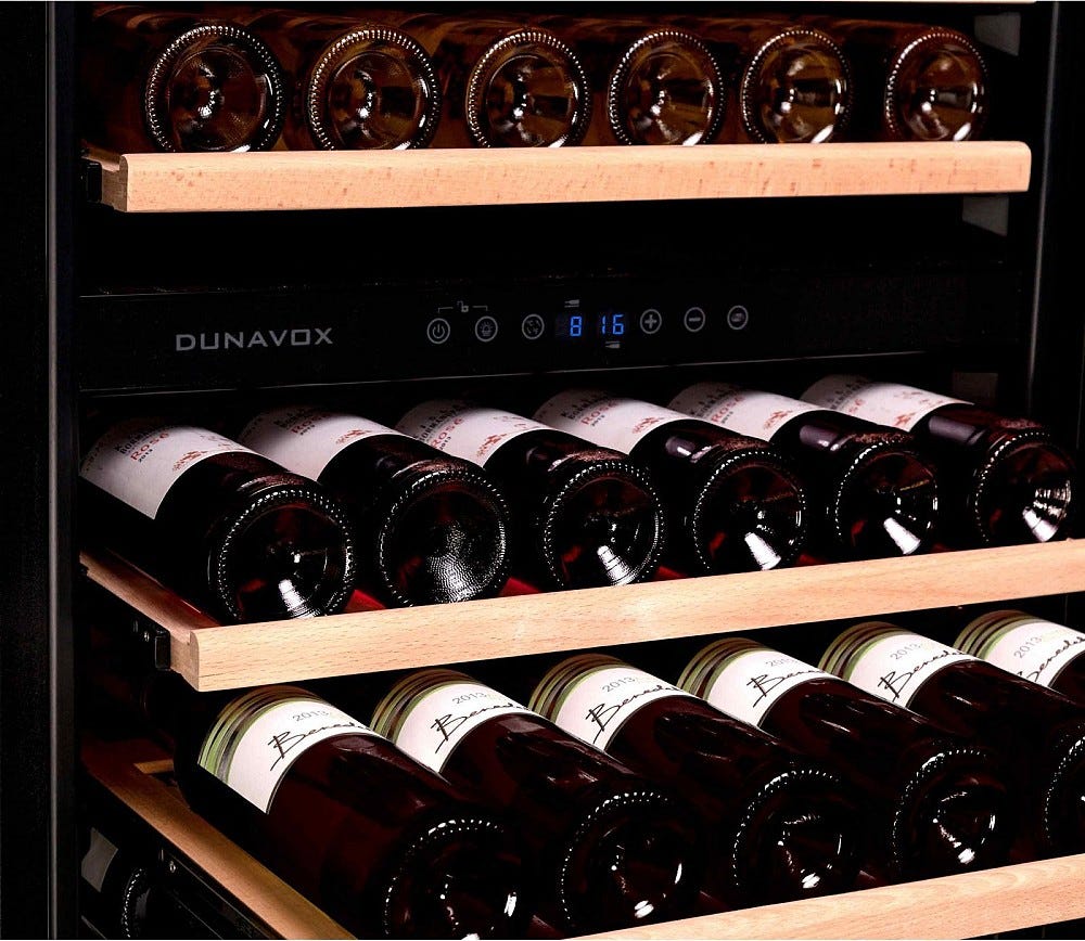 Dunavox -166.428SDSK Grande-166 Cantina vino cm. 59 - 166 bottiglie - inox
