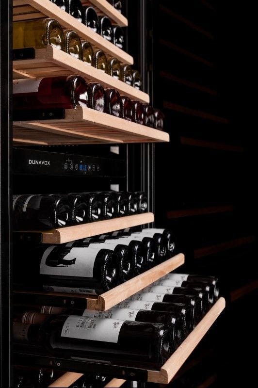 Dunavox -181.490DBK Grande-181 Cantina vino cm. 65 - 181 bottiglie - vetro nero