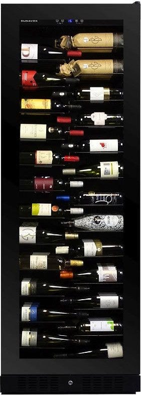 Dunavox -143.468B Grande-143 Cantina vino cm. 65 - 143 bottiglie - vetro nero