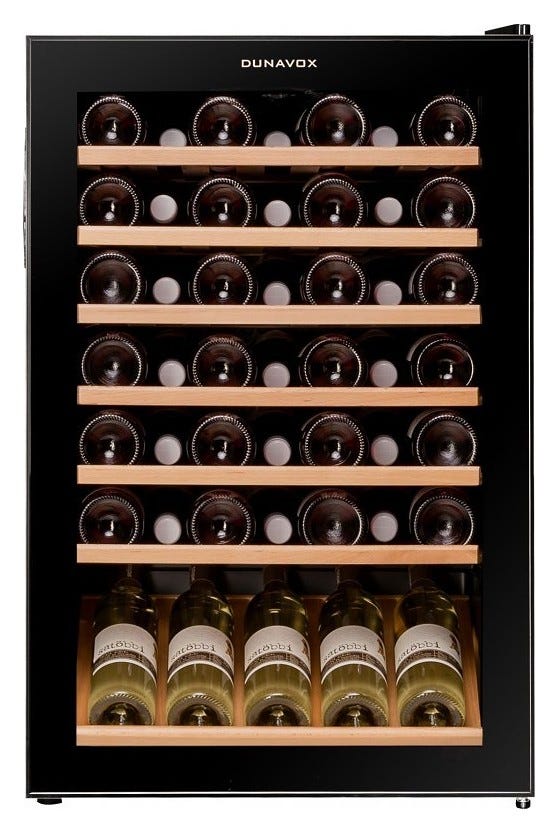 Dunavox FH-48.130 Home-48 Cantina vino cm. 55 - 48 bottiglie - vetro nero