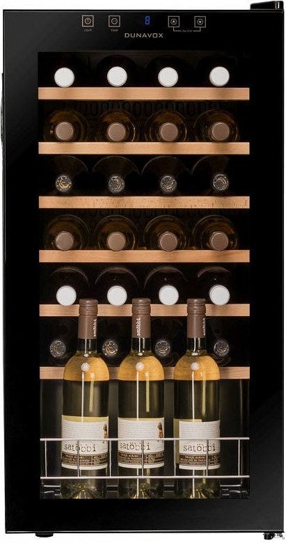 Dunavox FH-28.88 Home-28 Cantina vino cm. 43 - 28 bottiglie - vetro nero