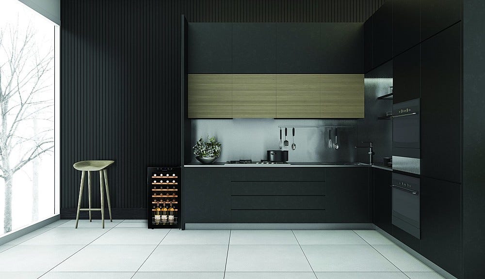 Dunavox FH-28.88 Home-28 Cantina vino cm. 43 - 28 bottiglie - vetro nero