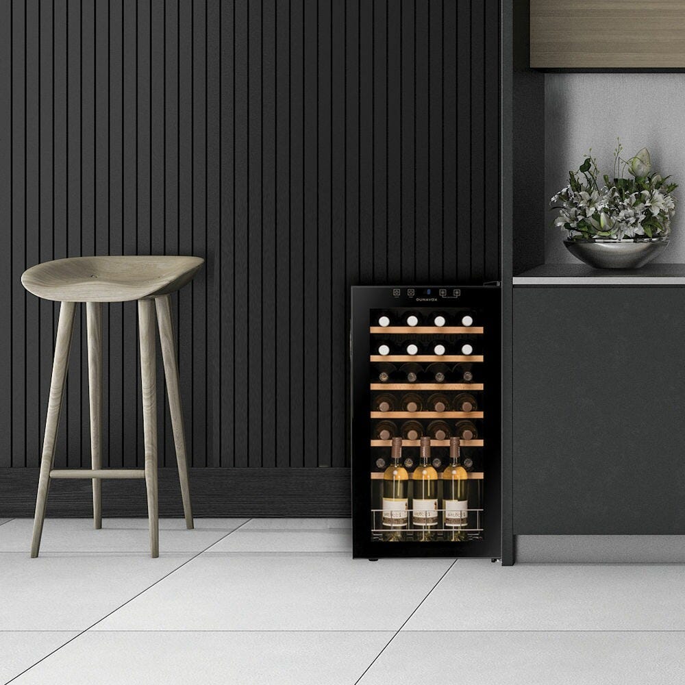 Dunavox FH-28.88 Home-28 Cantina vino cm. 43 - 28 bottiglie - vetro nero