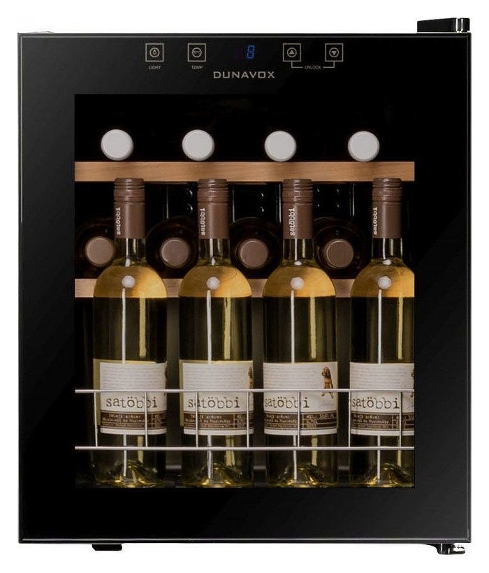 Dunavox FH-16.46 Home-16 Cantina vino cm. 43 - 16 bottiglie - vetro nero