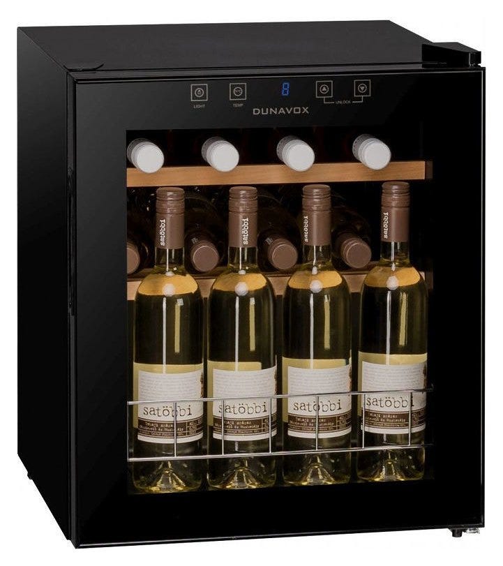 Dunavox FH-16.46 Home-16 Cantina vino cm. 43 - 16 bottiglie - vetro nero