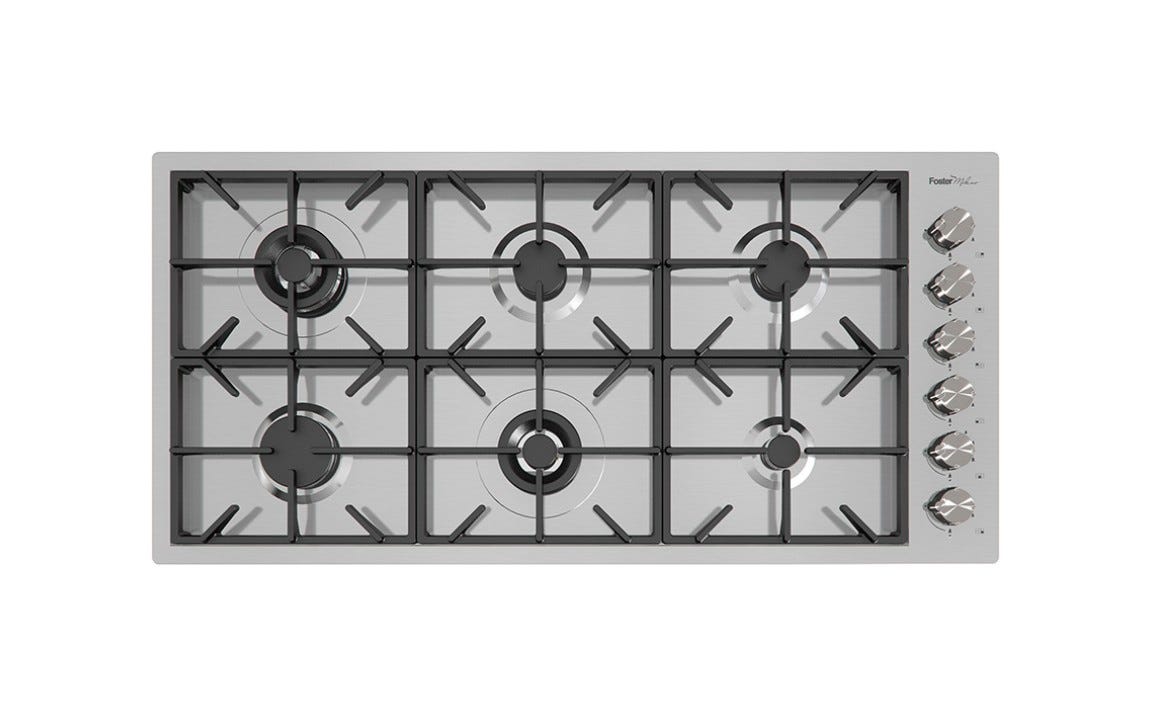 Foster 7639 000 Milano Piano cottura a gas cm 115 - filotop - acciaio spazzolato