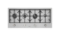 Foster 7640 000 Milano Piano cottura a gas cm 108 - filotop - acciaio spazzolato
