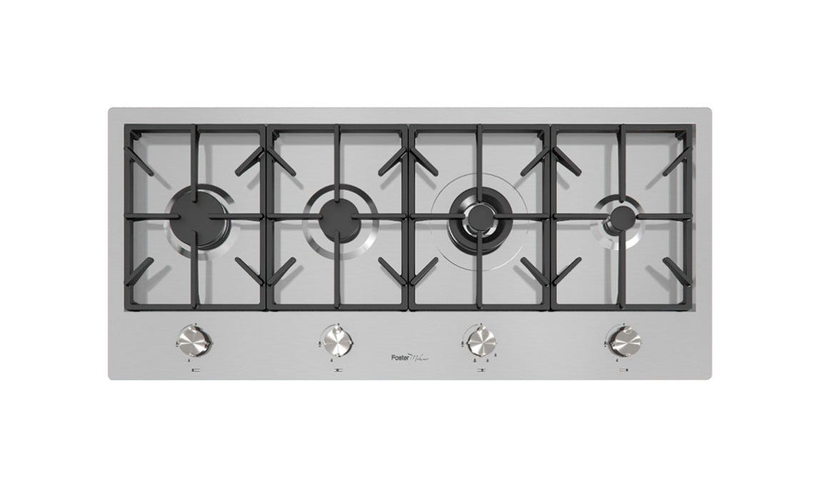 Foster 7640 000 Milano Piano cottura a gas cm 108 - filotop - acciaio spazzolato