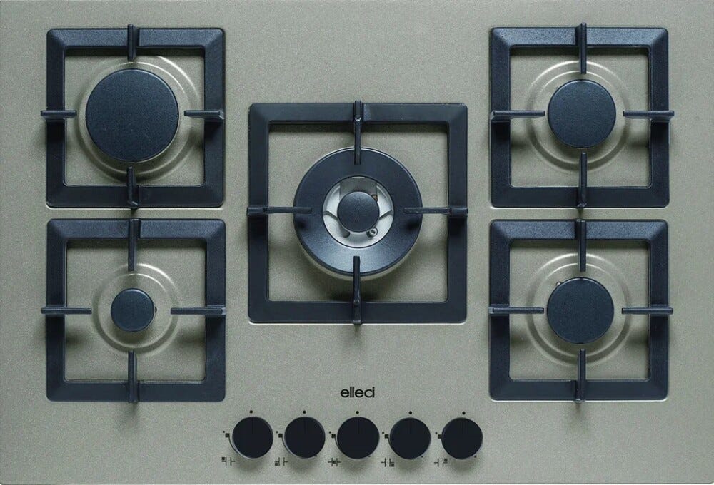 Elleci Plano 75 Plano Piano cottura a gas cm. 75 - granitek - tortora