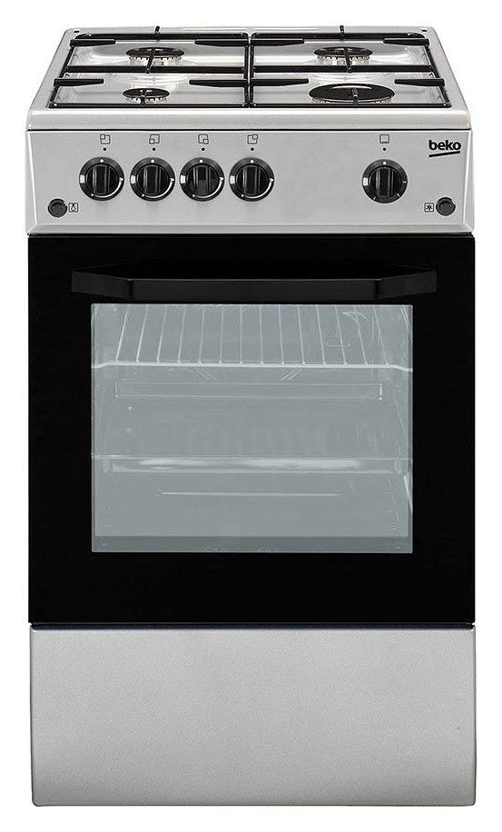 Beko CSG 42011 FS Cucina da accosto cm 50 - silver 4 fuochi + 1 forno a gas