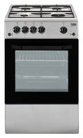 Beko CSG 42011 FS Cucina da accosto cm 50 - silver 4 fuochi + 1 forno a gas
