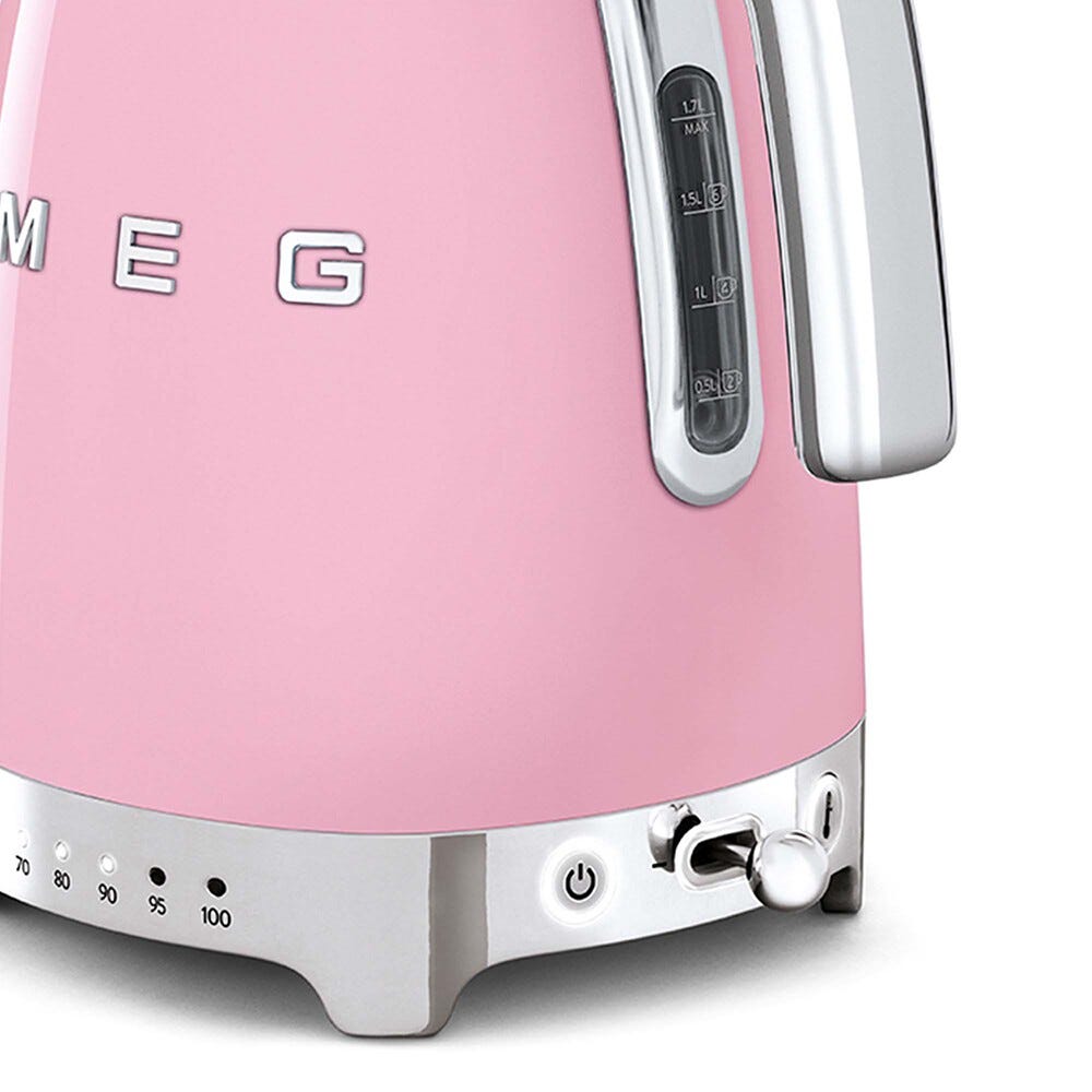 Smeg Selection KLF04PKEU 50's Style Bollitore elettrico a temperatura variabile - rosa Lucido