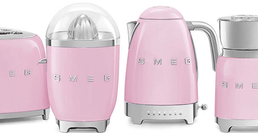 Smeg Selection KLF04PKEU 50's Style Bollitore elettrico a temperatura variabile - rosa Lucido