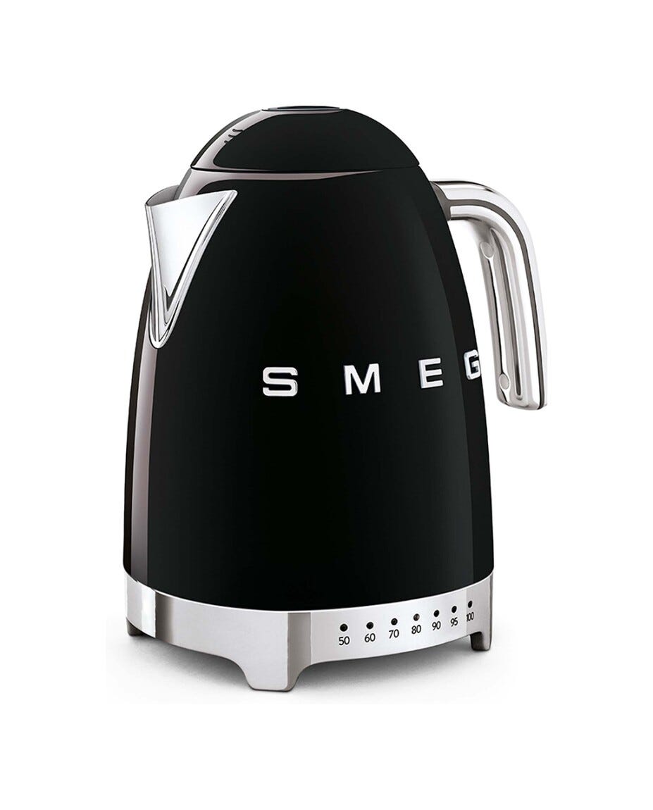 Smeg Selection KLF04BLEU 50's Style Bollitore elettrico a temperatura variabile - nero Lucido
