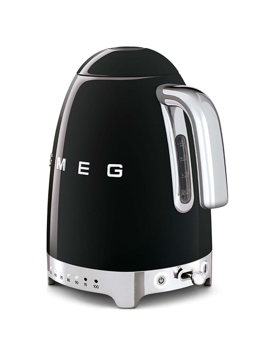 Smeg Selection KLF04BLEU 50's Style Bollitore elettrico a temperatura variabile - nero Lucido