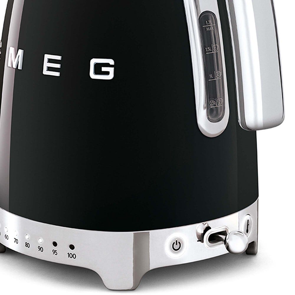 Smeg Selection KLF04BLEU 50's Style Bollitore elettrico a temperatura variabile - nero Lucido