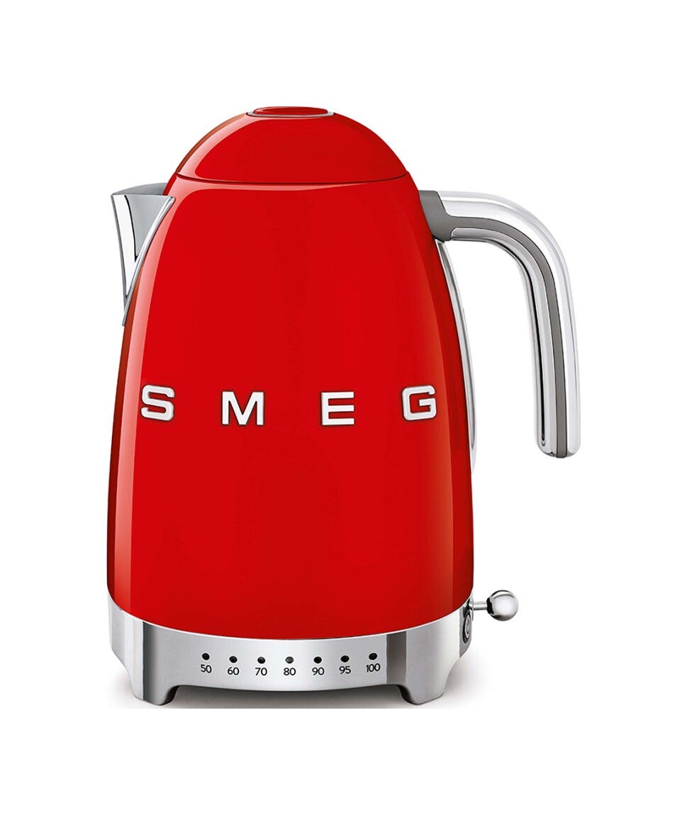 Smeg Selection KLF04RDEU 50's Style Bollitore elettrico a temperatura variabile - rosso Lucido