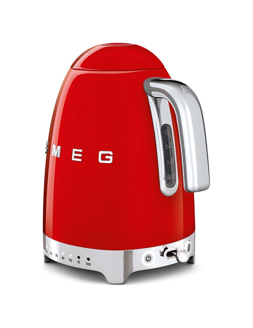 Smeg Selection KLF04RDEU 50's Style Bollitore elettrico a temperatura variabile - rosso Lucido