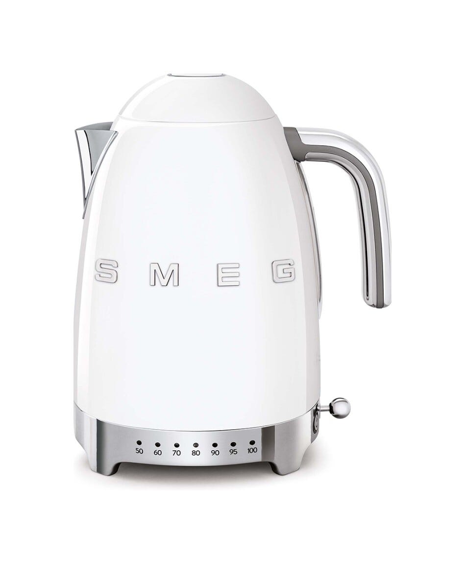 Smeg Selection KLF04WHEU 50's Style Bollitore elettrico a temperatura variabile - bianco Lucido