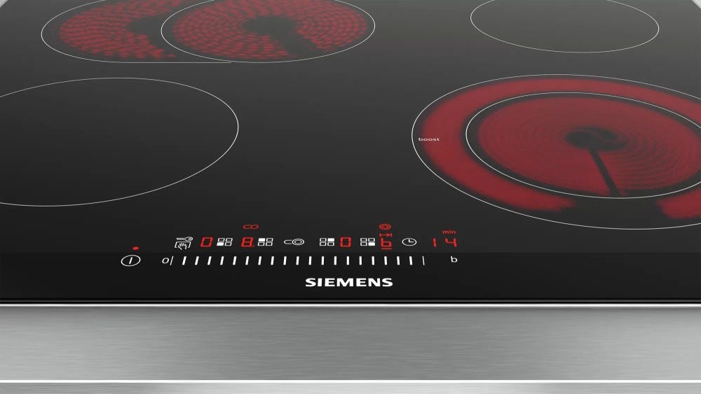 Siemens ET675FNP1E Iq300 Piano cottura elettrico cm 60 - vetroceramica nero