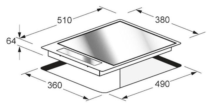 Fulgor CPH 402 ID TC X Piani Combi Set Piano cottura a induzione cm 40 - vetroceramica nero / cornice inox