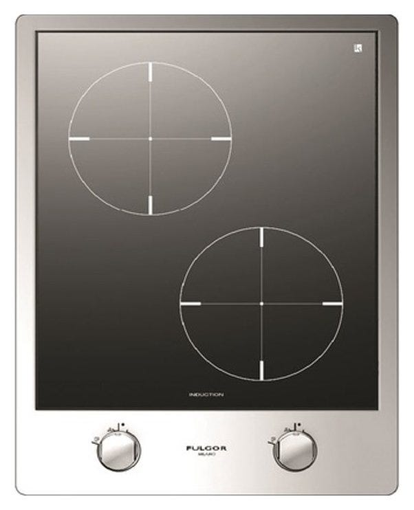 Fulgor CPH 402 ID X Piani Combi Set Piano cottura a induzione cm 40 - vetroceramica nero / cornice inox