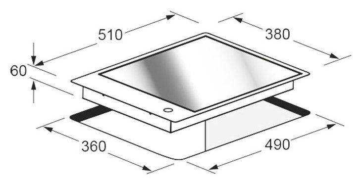 Fulgor CPH 401 ID X Piani Combi Set Piano cottura a induzione cm 40 - vetroceramica nero / cornice inox