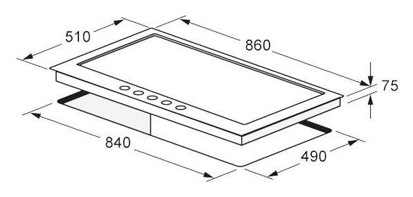Fulgor CPH 905 GWK X Piano cottura a gas cm 90 - inox