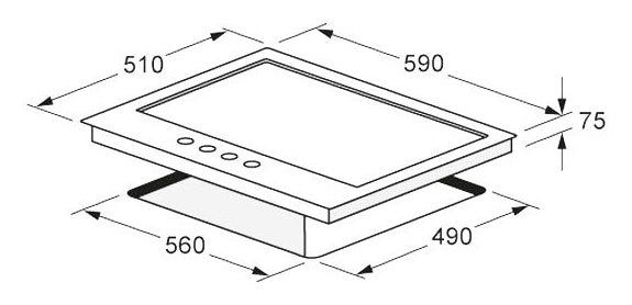 Fulgor CPH 604 G X Piano cottura a gas cm 60 - inox