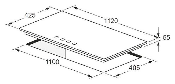 Fulgor FSH 1124 G 2DWK XX Piano cottura a gas cm 112 - inox