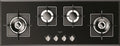 Fulgor FCH 1124 G 2DWK BK Piano cottura a gas cm 112 - vetro nero