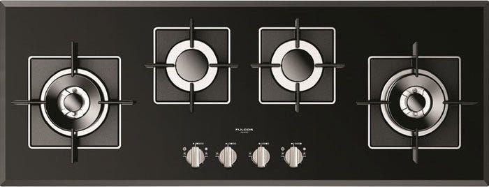 Fulgor FCH 1124 G 2DWK BK Piano cottura a gas cm 112 - vetro nero