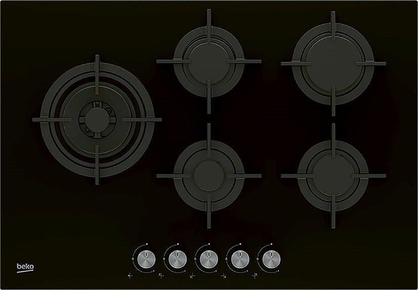 Beko HILL 75222 S Piano cottura a gas cm 75 - vetro nero