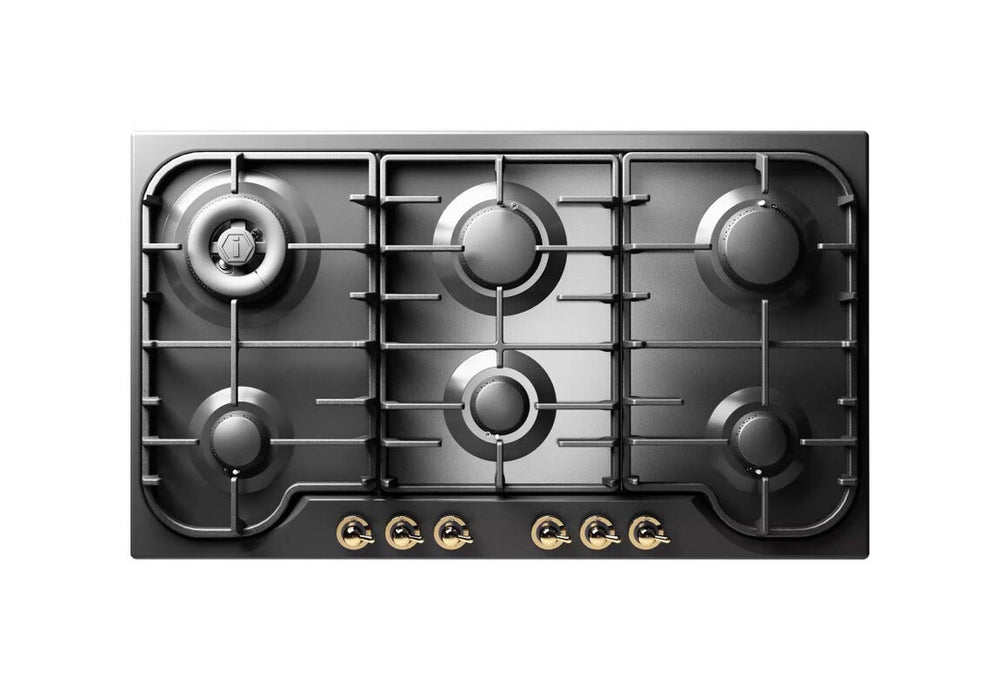 ILVE HCB906CN Nostalgie Piano cottura incasso cm 90 - inox o colorato - bruciatore Dual opzionale
