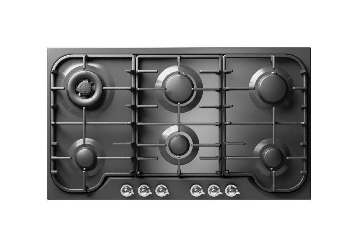 ILVE HCB906CN Nostalgie Piano cottura incasso cm 90 - inox o colorato - bruciatore Dual opzionale