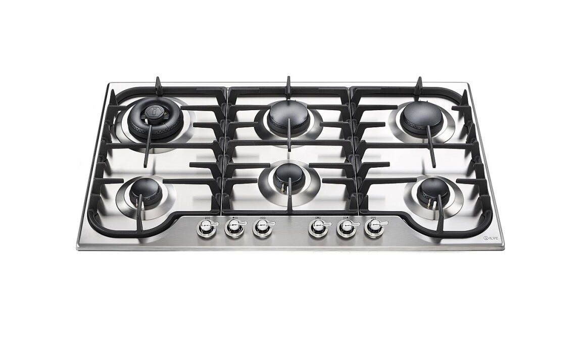 ILVE HCB906CN Nostalgie Piano cottura incasso cm 90 - inox o colorato - bruciatore Dual opzionale