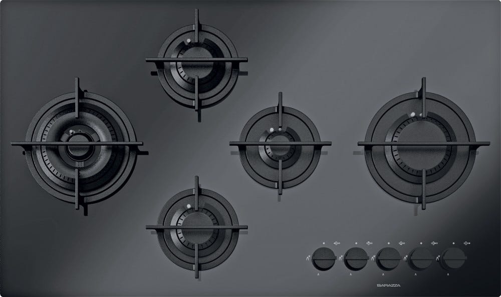 Barazza 1PMD95N MOOD Piano cottura a gas cm. 86 - vetroceramica nero