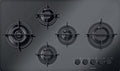 Barazza 1PMD95N MOOD Piano cottura a gas cm. 86 - vetroceramica nero