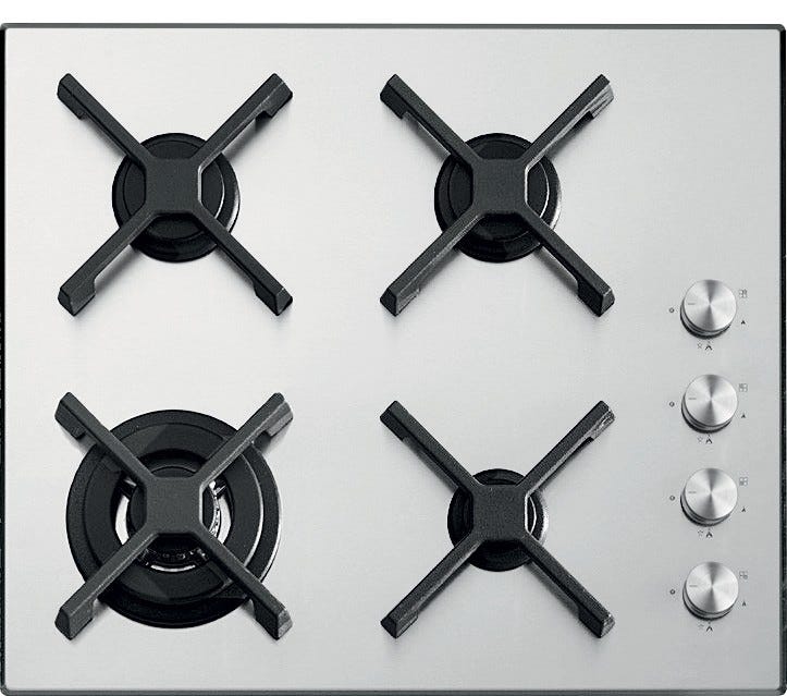 Barazza 1PSPT64 SELECT PLUS Piano cottura incasso cm. 60 - inox - con tripla corona
