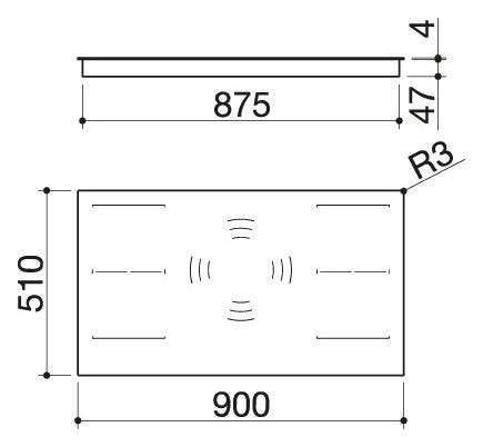 Barazza 1PIDS90N SPACE Piano cottura incasso cm. 90 induzione