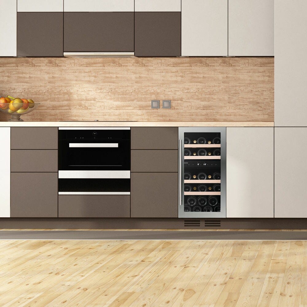 Dunavox UF-32.78DB Flow-32D Cantina vino cm. 38 - 32 bottiglie - vetro nero