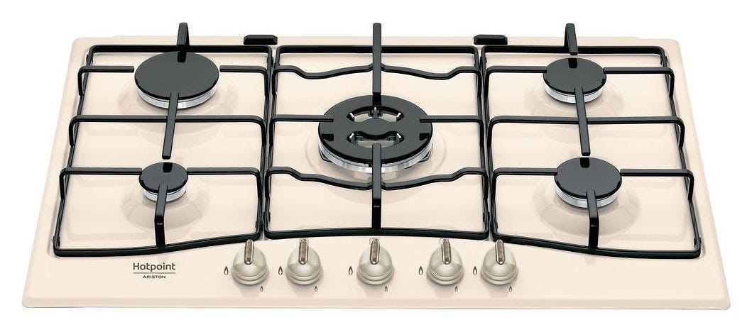 Hotpoint Ariston PCN 750 T (OW)R/HA Piano cottura a gas da incasso cm 75 - bianco antico