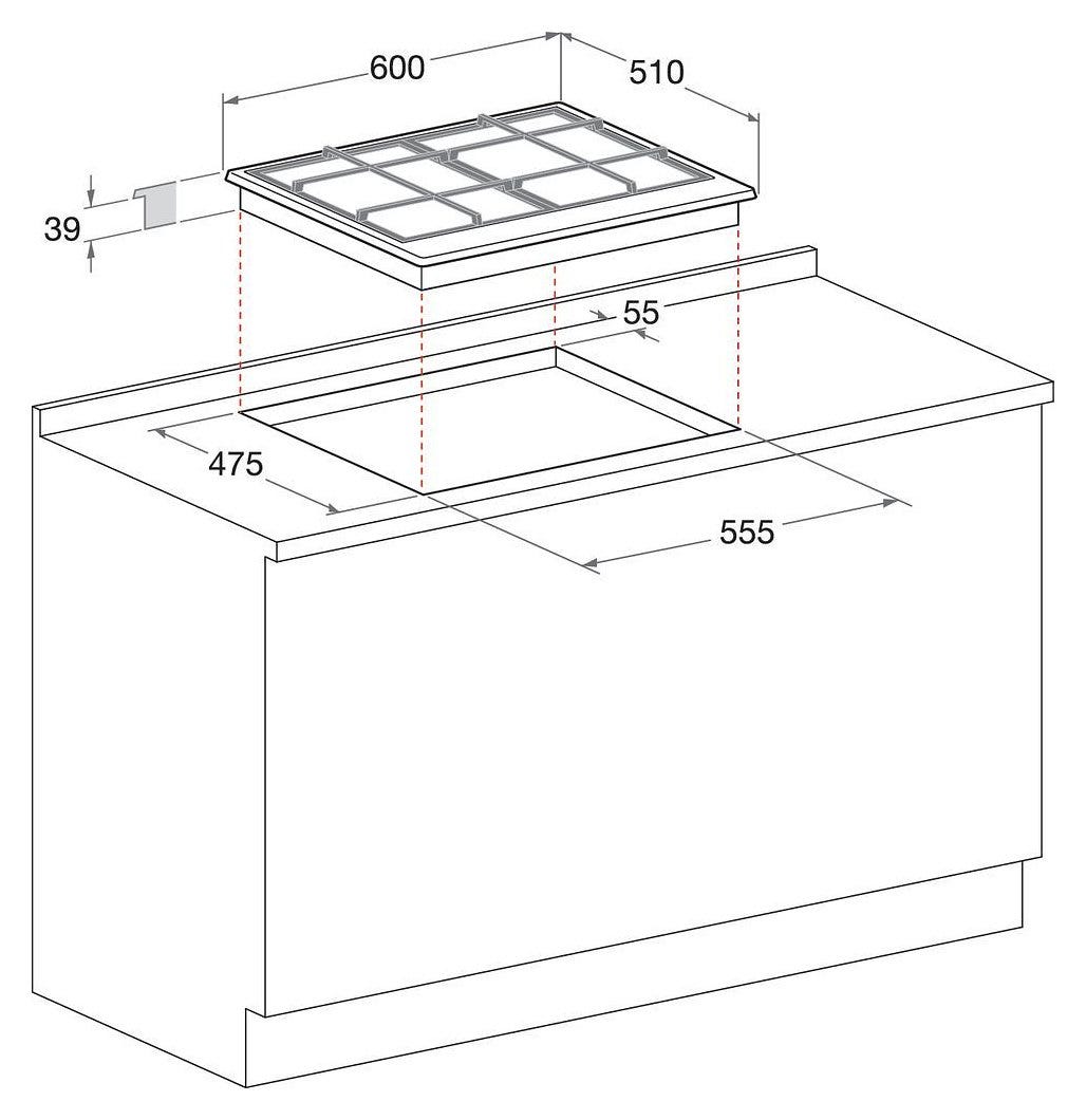 Hotpoint Ariston PCN 640 T (AN)R/HA Piano cottura a gas cm 60 - antracite