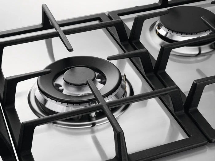 Electrolux KGS7536SX 600 Piano cottura a gas 75 cm, 5 fuochi, SpeedBurner, Wok 4 kW, inox